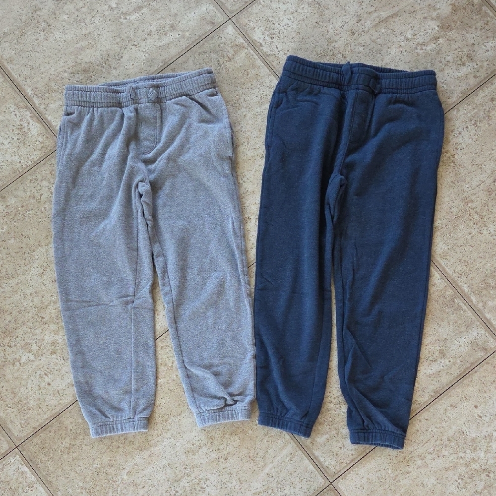Kids Gray and Blue Jogger Pants